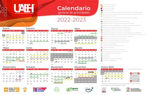 calendario uaeh 2023 - irs 2023